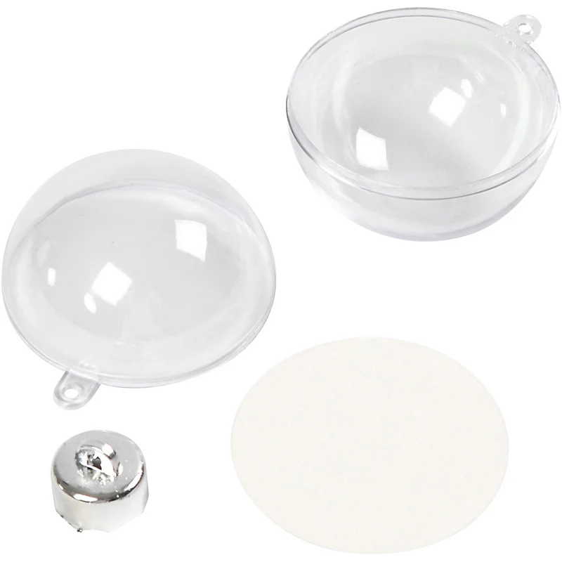 Deko-Kugeln, D 5 cm, Transparent, 10 Stk/ 1 Pck [HOB-52143]