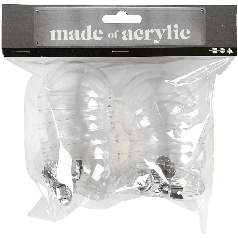 Deko-Kugeln, D 6 cm, Transparent, 8 Stk/ 1 Pck [HOB-52142]
