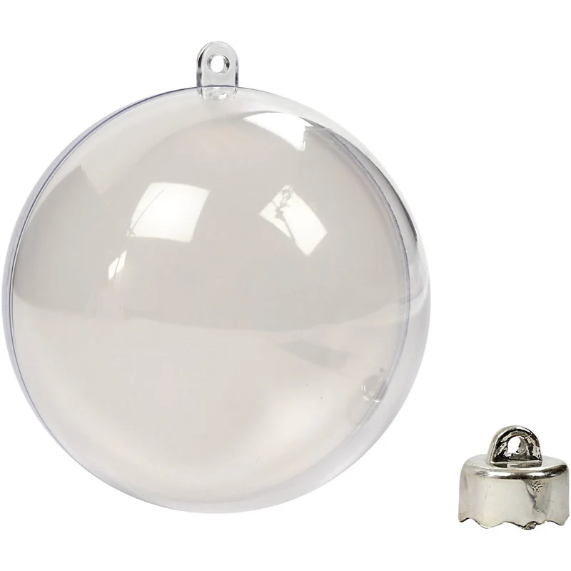 Deko-Kugeln, D 8 cm, Transparent, 5 Stk/ 1 Pck [HOB-52141]