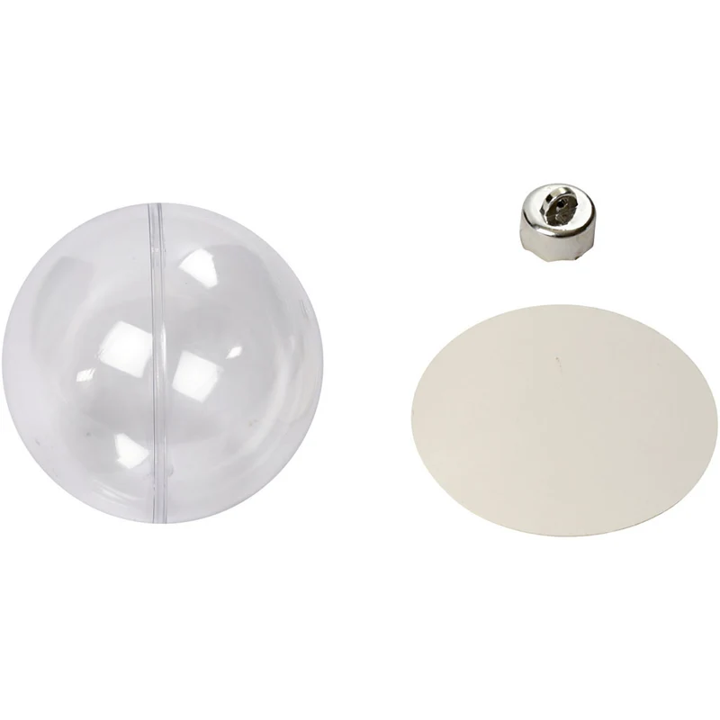 Deko-Kugeln, D 8 cm, Transparent, 5 Stk/ 1 Pck [HOB-52141]