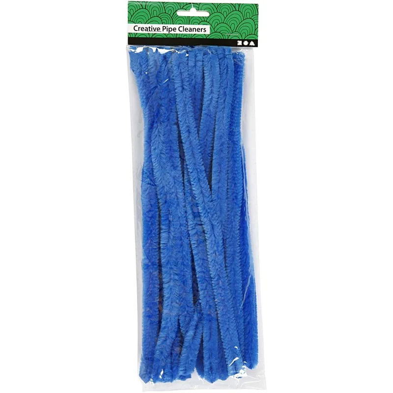 Pfeifenreiniger, L 30 cm, Dicke 15 mm, Dunkelblau, 15 Stk/ 1 Pck [HOB-52106]