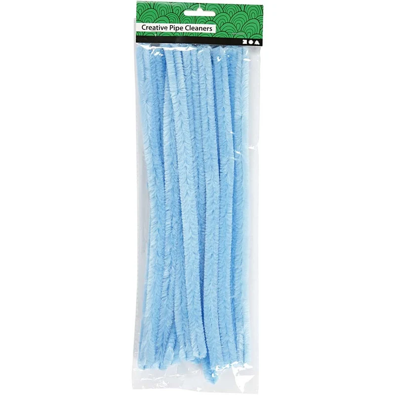 Pfeifenreiniger, L 30 cm, Dicke 15 mm, Blau, 15 Stk/ 1 Pck [HOB-52105]