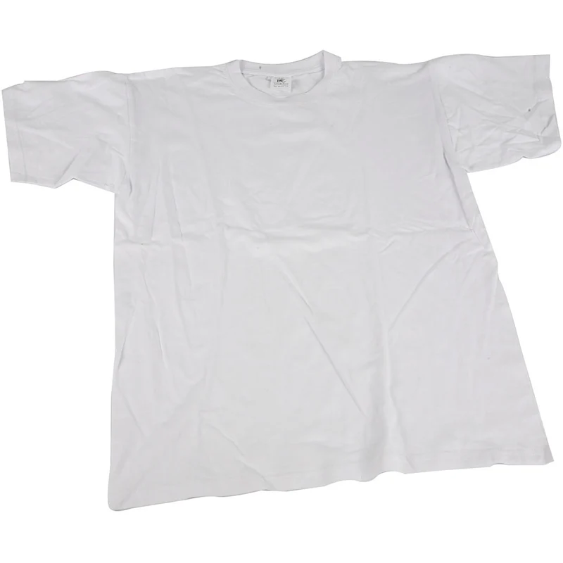 T-Shirt, B 55 cm, Größe large, Rundhalsausschnitt, 145 g, Weiß, 1 Stk [HOB-47214]