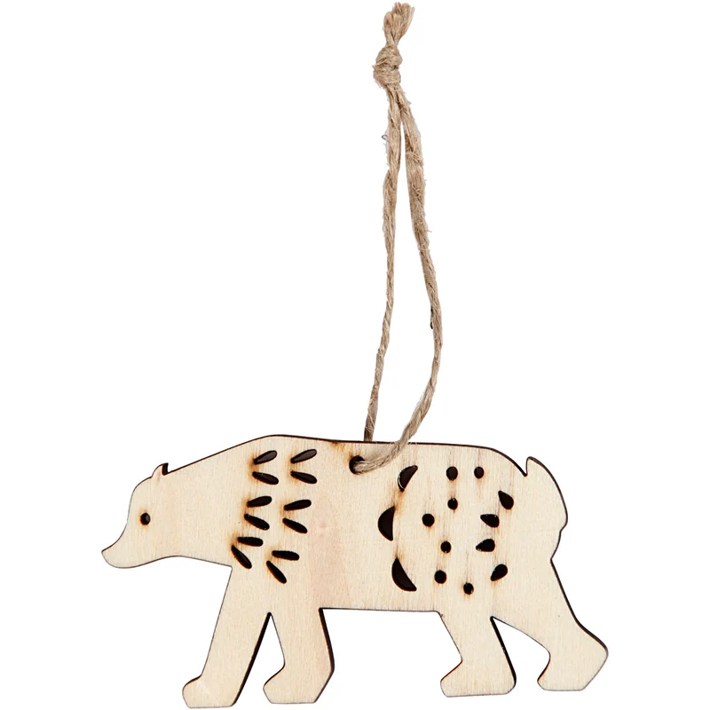 Anhänger, Eisbär, H 4,5 cm, T 0,5 cm, B 7,5 cm, 4 Stk/ 1 Pck [HOB-55320]