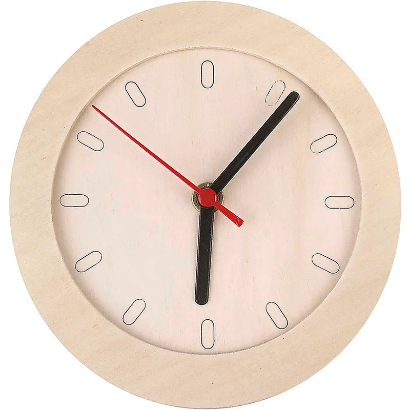 Uhr mit Holzrahmen, D 15 cm, 1 Stk [HOB-544260]