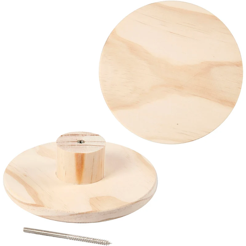 Garderobe, Runde Platte, T 4,5 cm, D 15 cm, 1 Stk [HOB-54407]