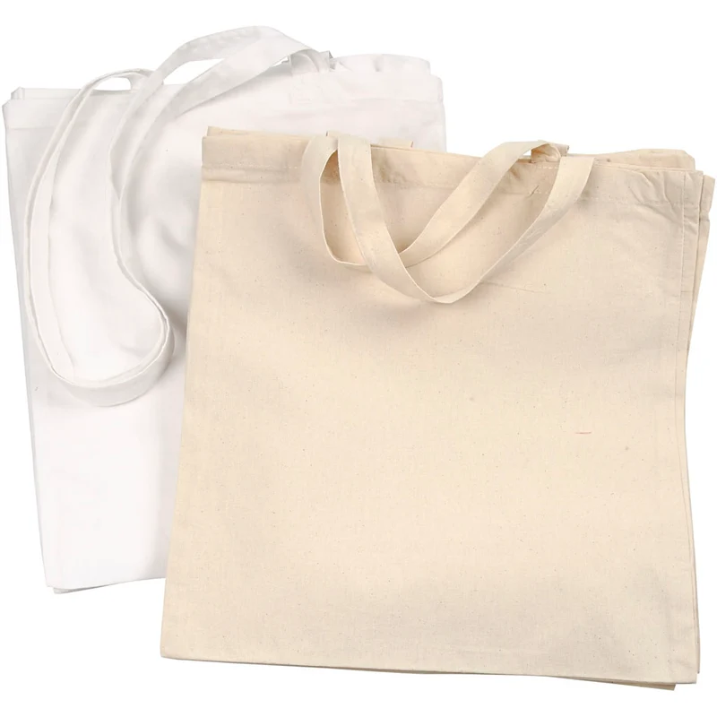 Tragetasche , 135 g, Weiß, Hellnatur, 2x10 Stk/ 1 Pck [HOB-49923]