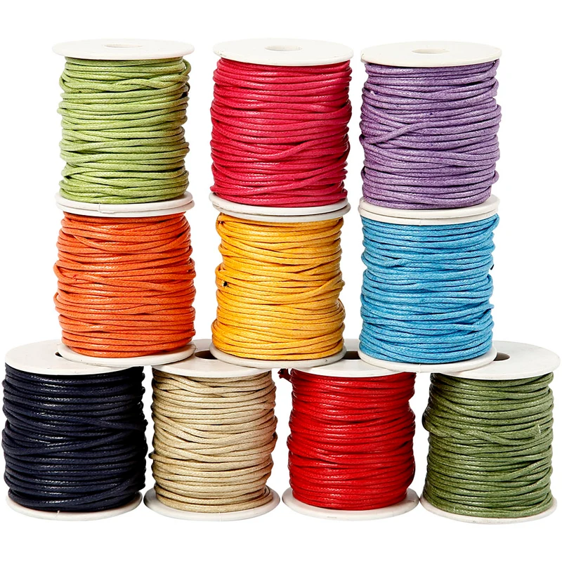 Baumwollschnur, Dicke 2 mm, Kräftige Farben, 10x25 m/ 1 Pck [HOB-51545]