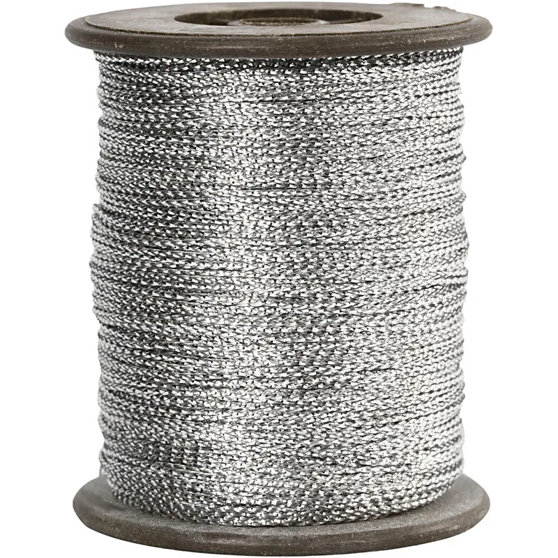 Anhängerband, Dicke 0,5 mm, Silber, 100 m/ 1 Rolle [HOB-51531]