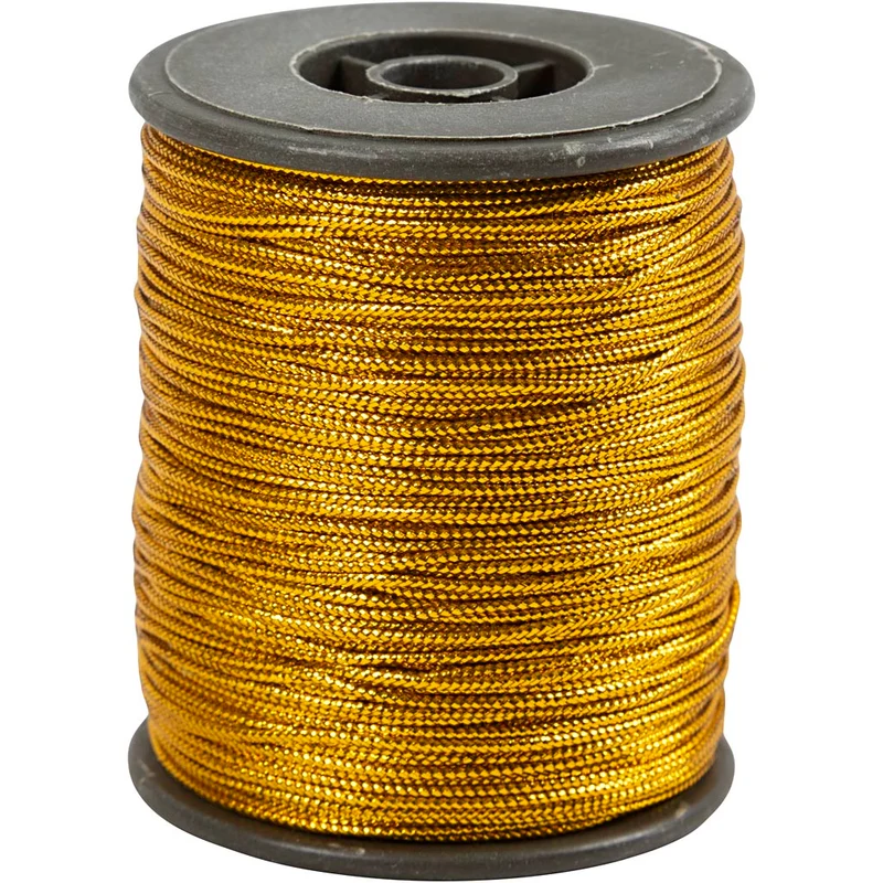 Anhängerband, Dicke 0,5 mm, Gold, 100 m/ 1 Rolle [HOB-51530]