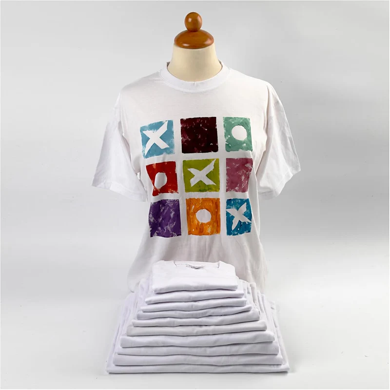 T-Shirt, B 32 cm, Größe 3-4 Jahre, Rundhalsausschnitt, 145 g, Weiß, 1 Stk [HOB-47202]