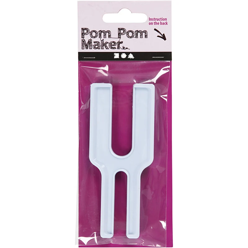 Pompon-Schablone, L 12 cm, B 5 cm, 1 Stk [HOB-46138]