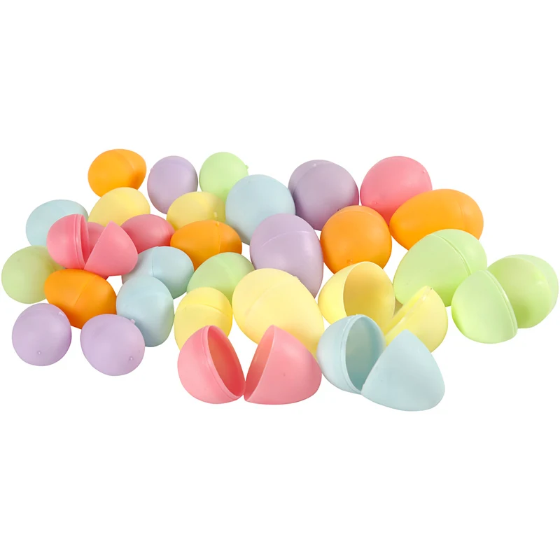 Eier, H 4,5+6 cm, D 3+4 cm, Pastellfarben, 720 Stk/ 1 Pck [HOB-51035]