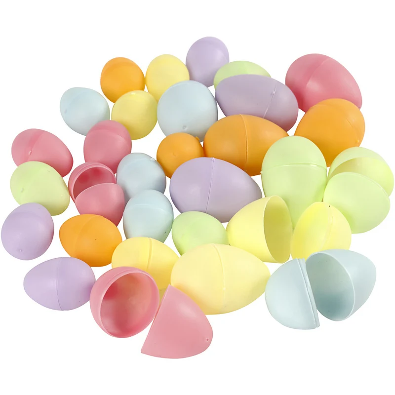 Eier, H 4,5+6 cm, D 3+4 cm, Pastellfarben, 720 Stk/ 1 Pck [HOB-51035]