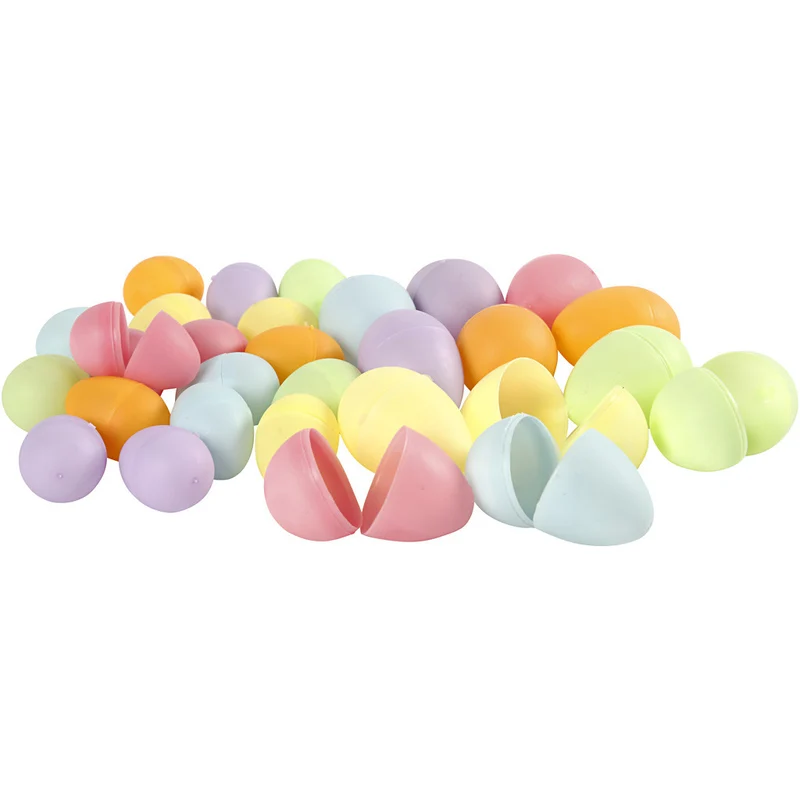 Eier, H 4,5+6 cm, D 3+4 cm, Pastellfarben, 720 Stk/ 1 Pck [HOB-51035]