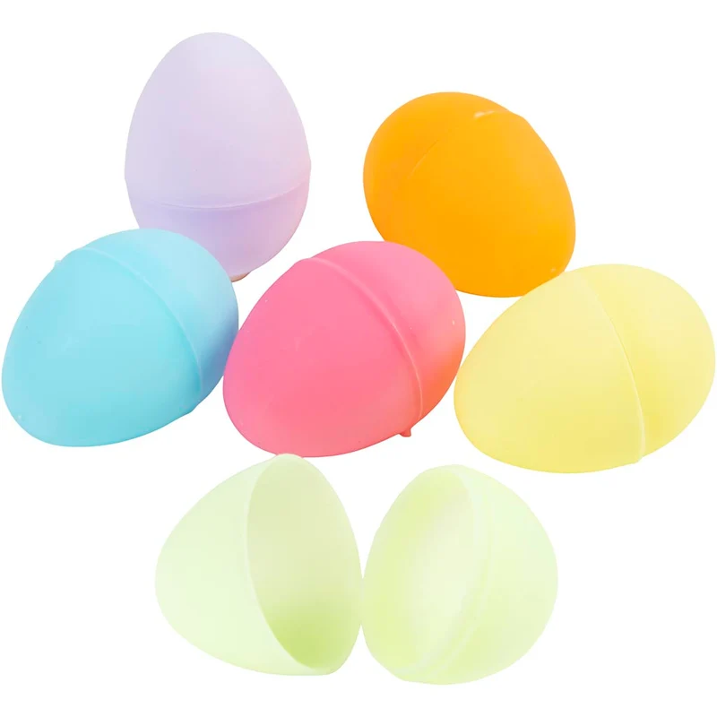 Eier, H 4,5 cm, D 3 cm, Pastellfarben, 24 Stk/ 1 Pck [HOB-51034]