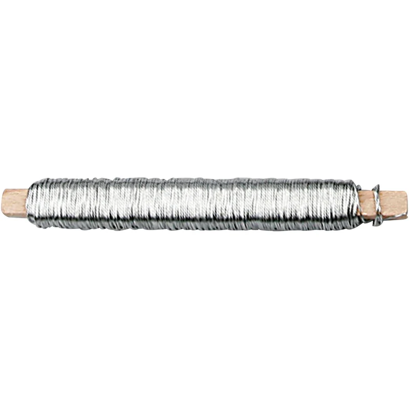 Blumendraht, Dicke 0,6 mm, Silber, 50 m/ 1 Rolle [HOB-517240]