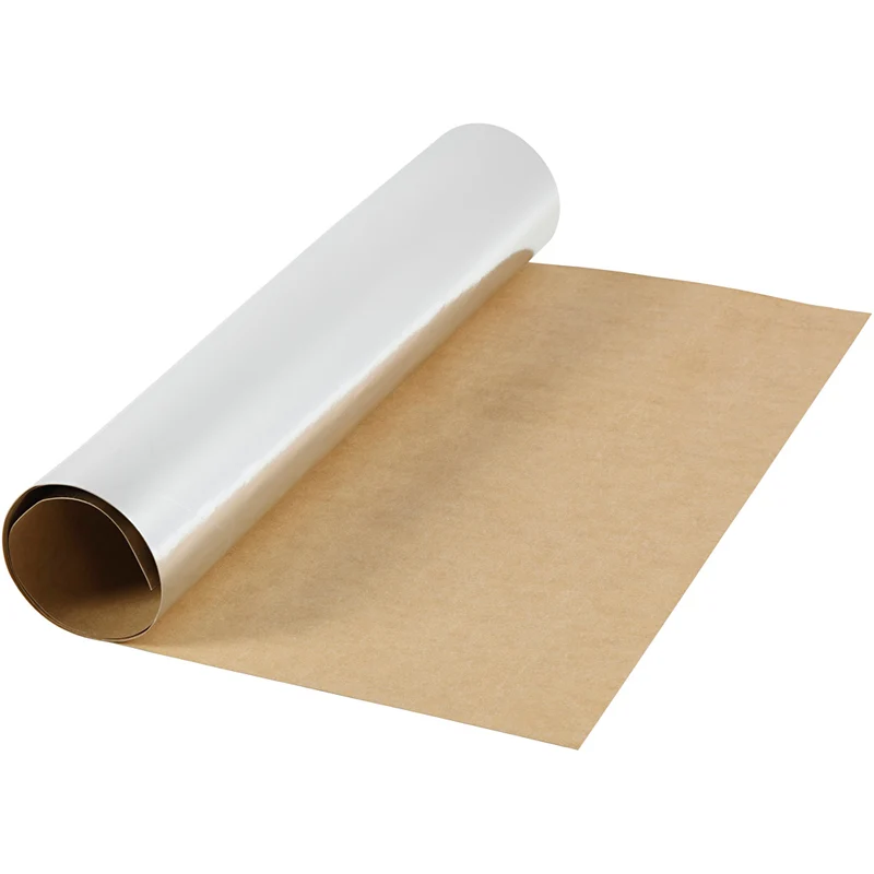 Kunstlederpapier, B 49 cm, Einfarbig,Foliedetails, 350 g, Silber, 1 m/ 1 Rolle [HOB-498947]