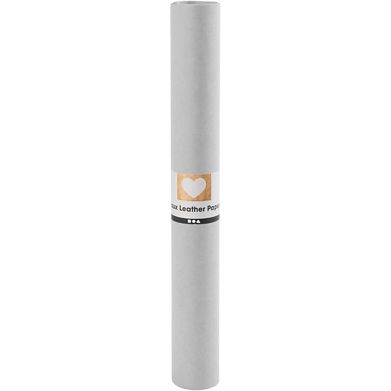 Kunstlederpapier, B 50 cm, Einfarbig, 350 g, Grau, 1 m/ 1 Rolle [HOB-498942]