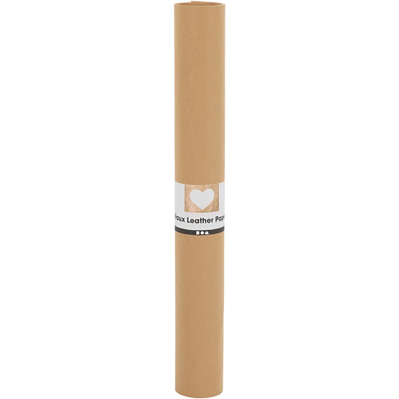 Kunstlederpapier, B 50 cm, Einfarbig, 350 g, Hellbraun, 1 m/ 1 Rolle [HOB-498940]