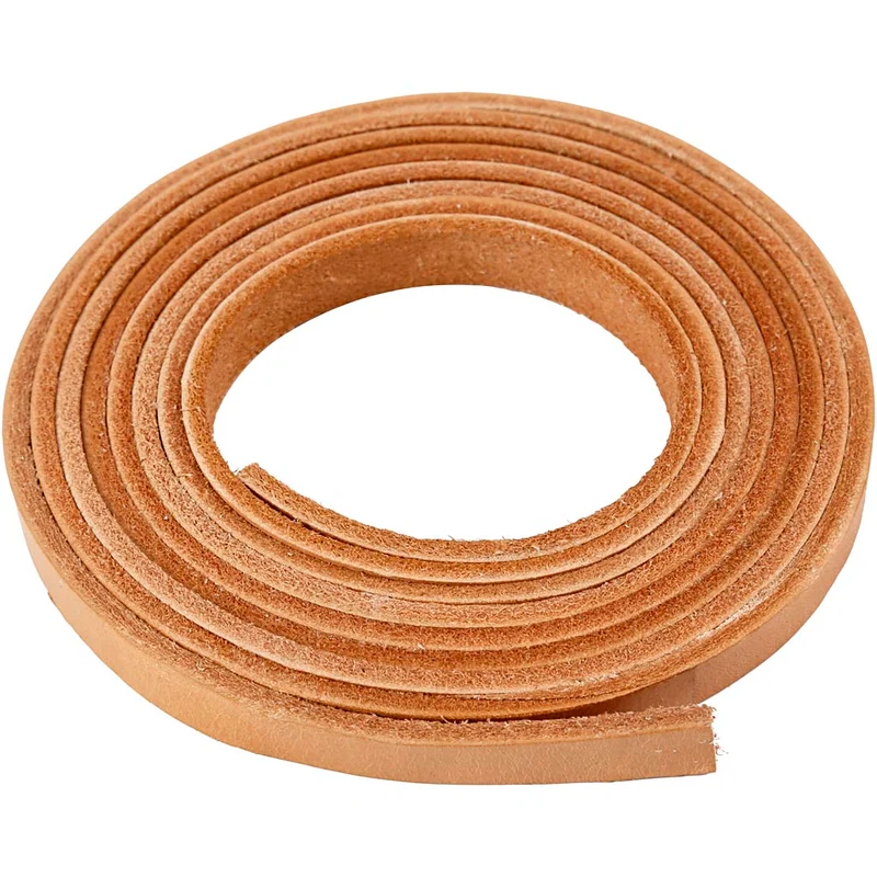 Lederband , B 10 mm, Dicke 3 mm, Natur, 2 m/ 1 Pck [HOB-51502]