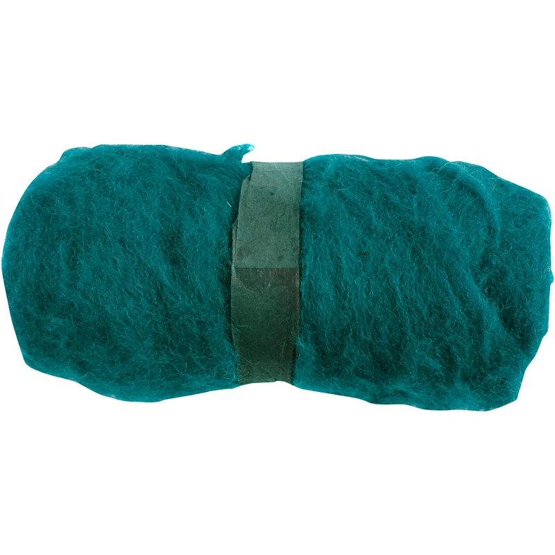 Kardierte Wolle , Grün, 100 g/ 1 Bündl. [HOB-451830]