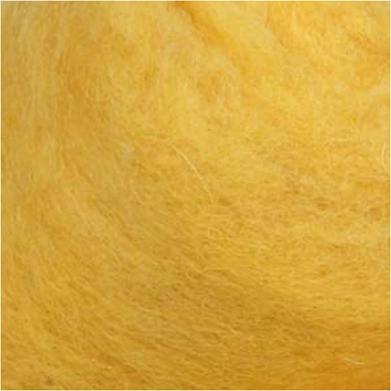 Kardierte Wolle , Gelb, 100 g/ 1 Bündl. [HOB-451770]