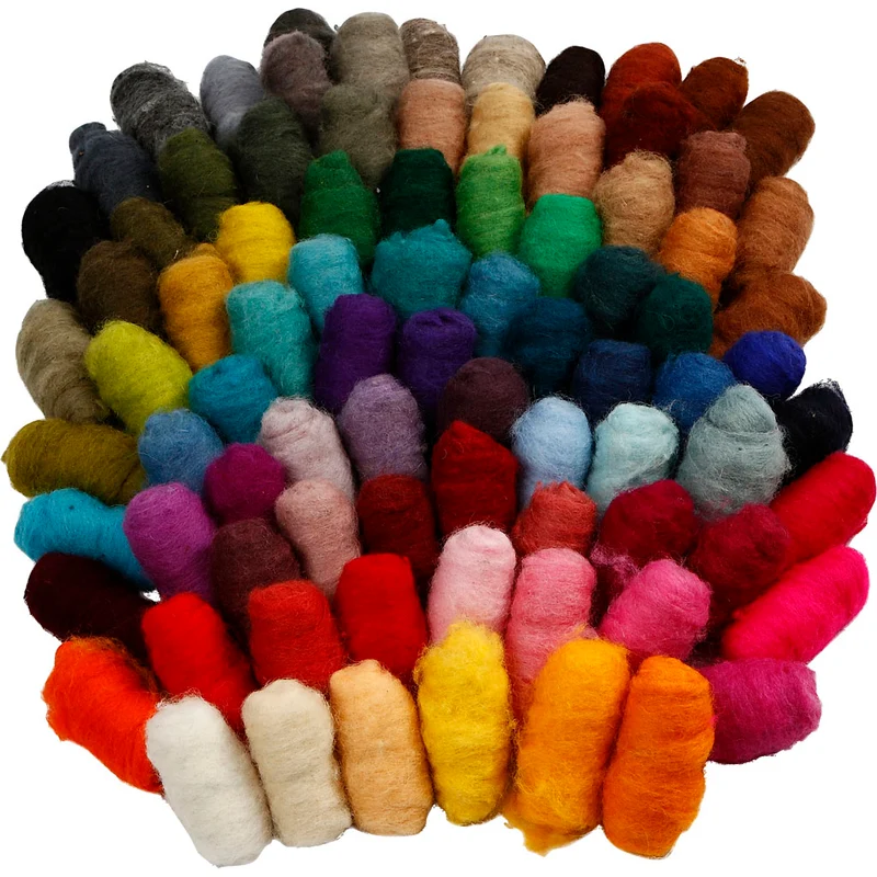 Kardierte Wolle , 86x10 g/ 1 Pck [HOB-45139]
