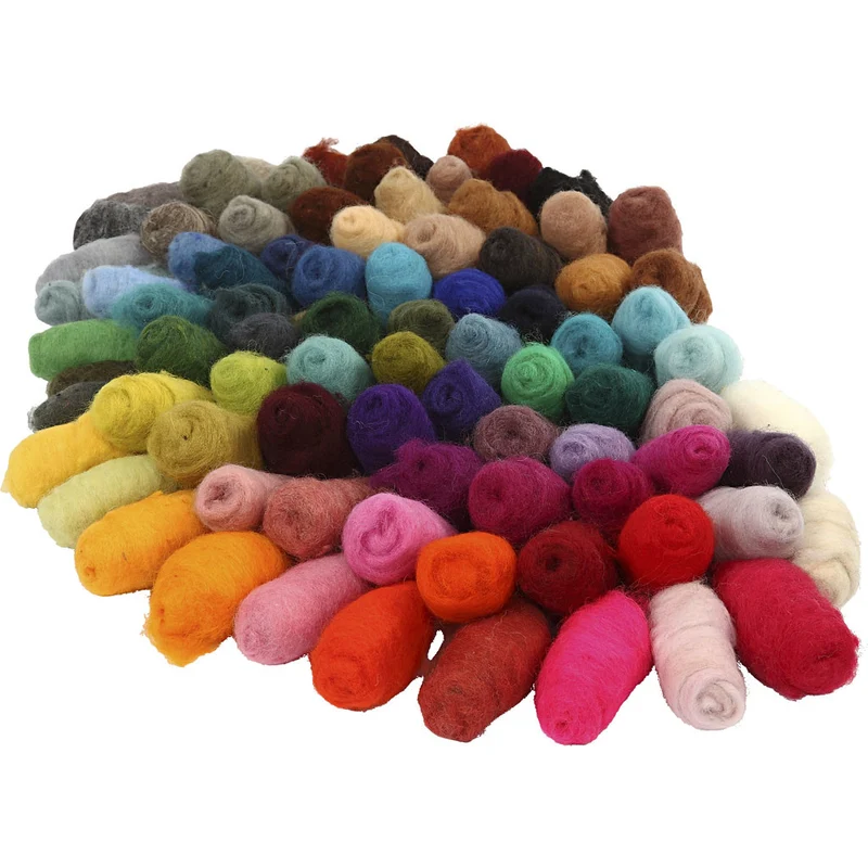 Kardierte Wolle , 86x10 g/ 1 Pck [HOB-45139]