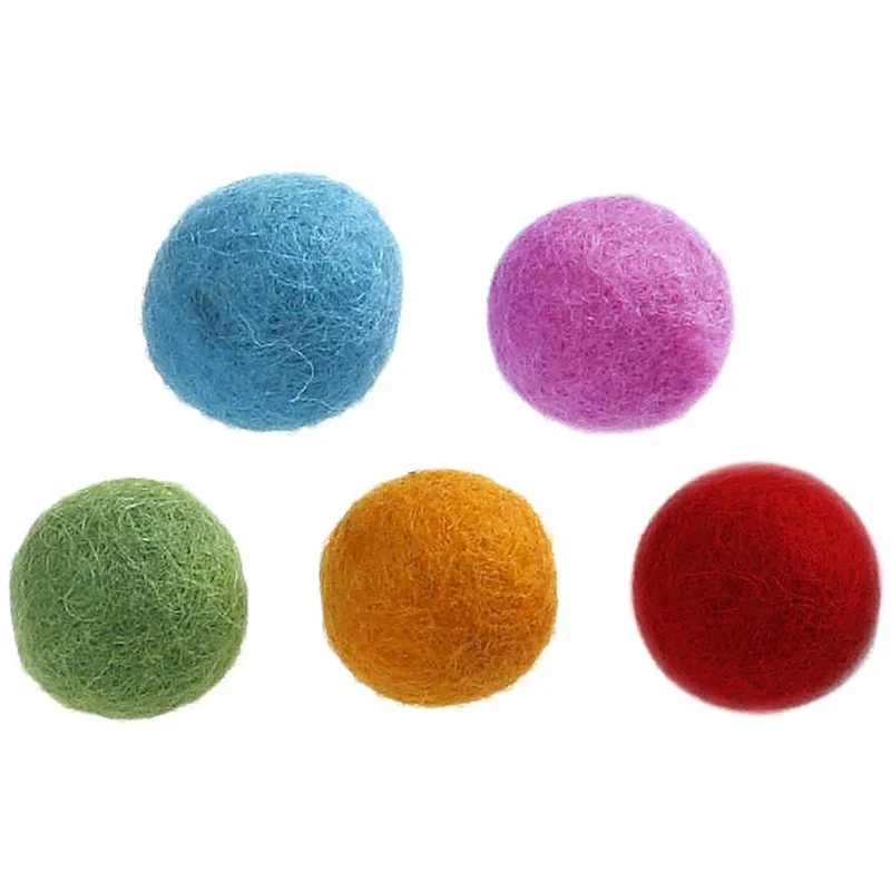 Filzkugeln, D 20 mm, Kräftige Farben, 64 Stk/ 1 Pck [HOB-45137]