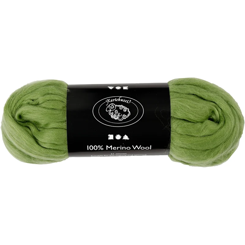 Merinowolle, Dicke 21 my, Kaktus, 100 g/ 1 Pck [HOB-46071]