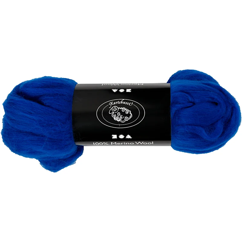 Merinowolle, Dicke 21 my, Königsblau, 100 g/ 1 Pck [HOB-46056]