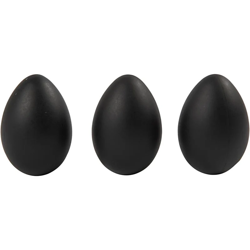 Eier, H 6 cm, Schwarz, 12 Stk/ 1 Pck [HOB-51025]