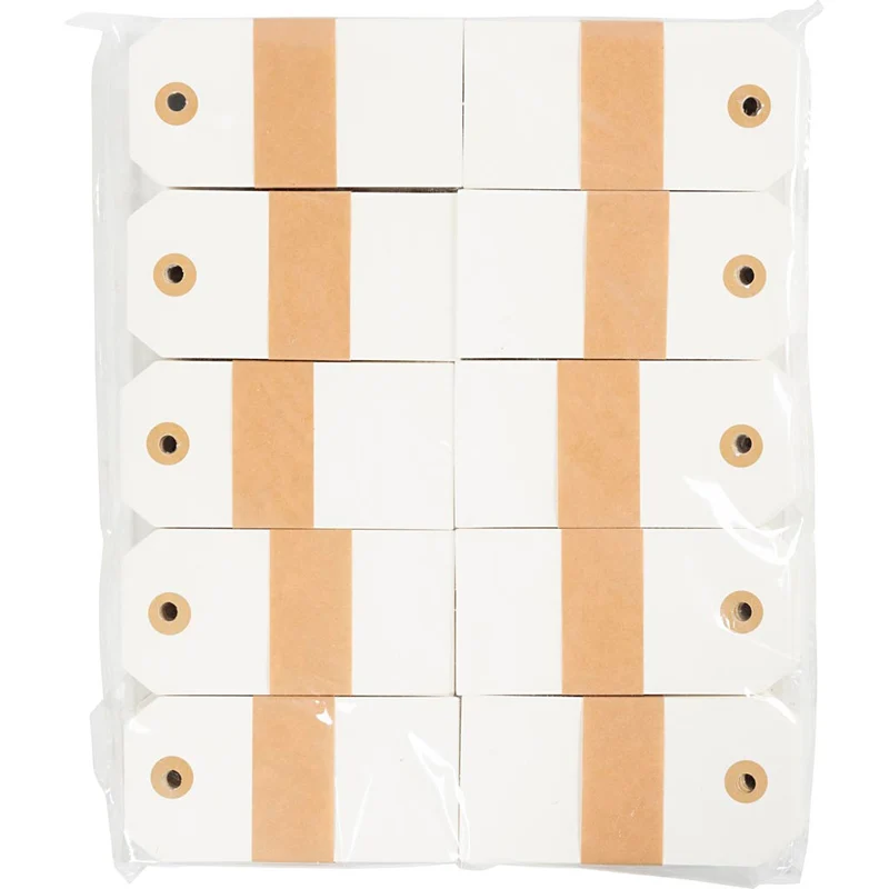Manila-Anhänger, Größe 5x10 cm, 250 g, Creme, 1000 Stk/ 1 Pck [HOB-510051]