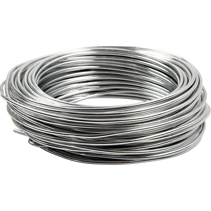 Aluminiumdraht, rund, Dicke 3 mm, Silber, 29 m/ 1 Rolle [HOB-51717]