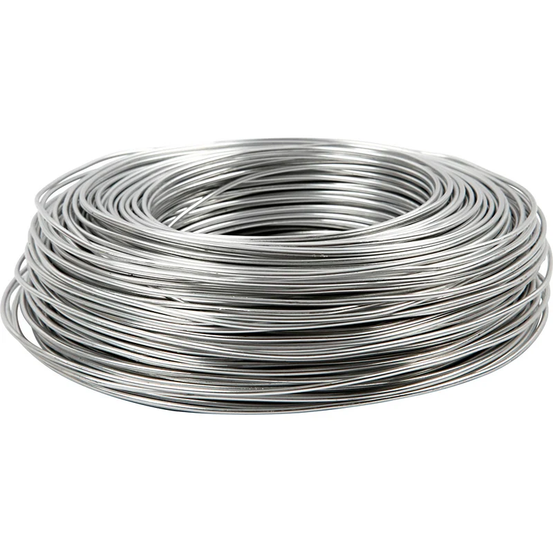 Aluminiumdraht, rund, Dicke 2 mm, Silber, 100 m/ 1 Rolle [HOB-51715]