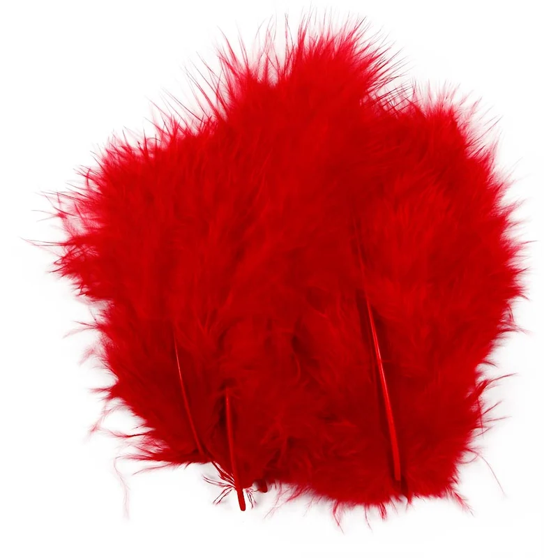 Daunen, Größe 5-12 cm, Rot, 15 Stk/ 1 Pck [HOB-51696]