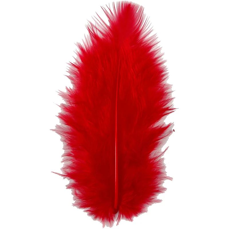 Daunen, Größe 5-12 cm, Rot, 15 Stk/ 1 Pck [HOB-51696]