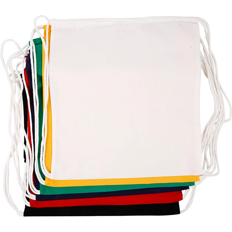 Stoffbeutel, Größe 37x41 cm, 135 g, Sortierte Farben, 6 Stk/ 1 Pck [HOB-498810]