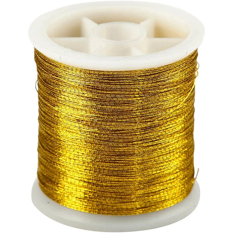 Nähgarn, Dicke 0,15 mm, Gold, 100 m/ 1 Rolle [HOB-514650]