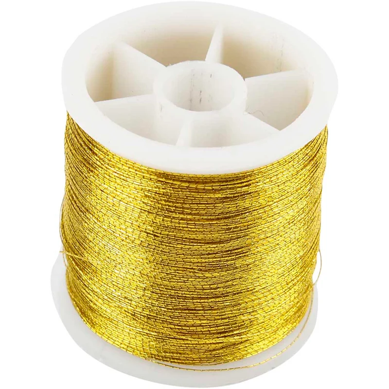 Nähgarn, Dicke 0,15 mm, Gold, 100 m/ 1 Rolle [HOB-514650]