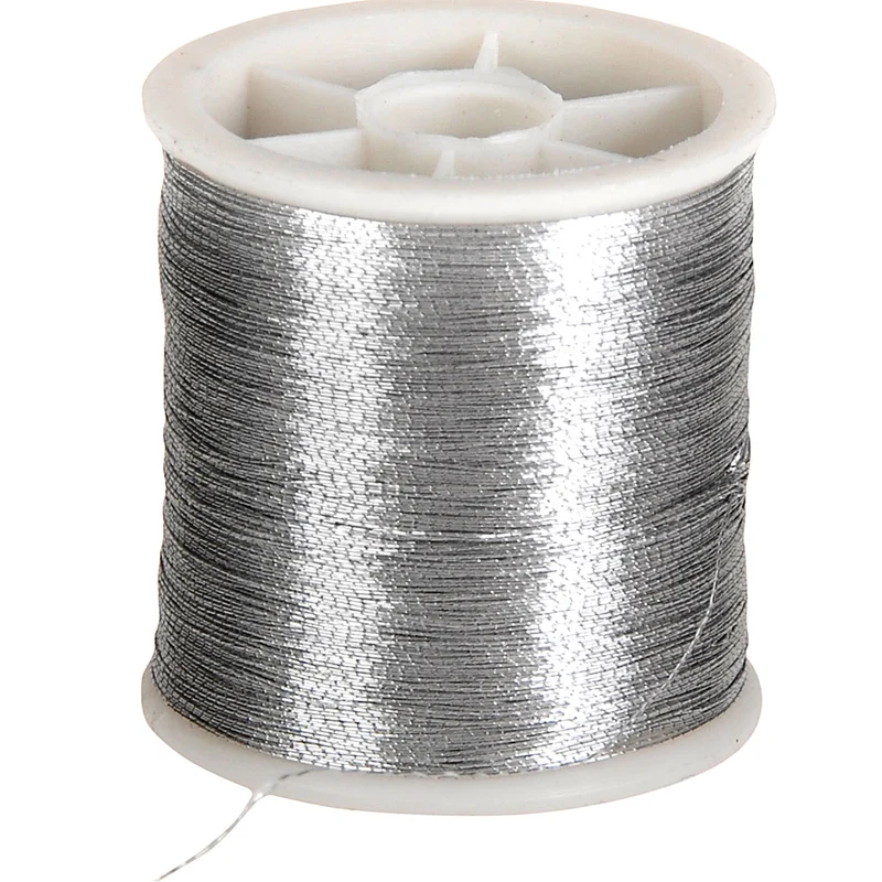 Nähgarn, Dicke 0,15 mm, Silber, 100 m/ 1 Rolle [HOB-514640]