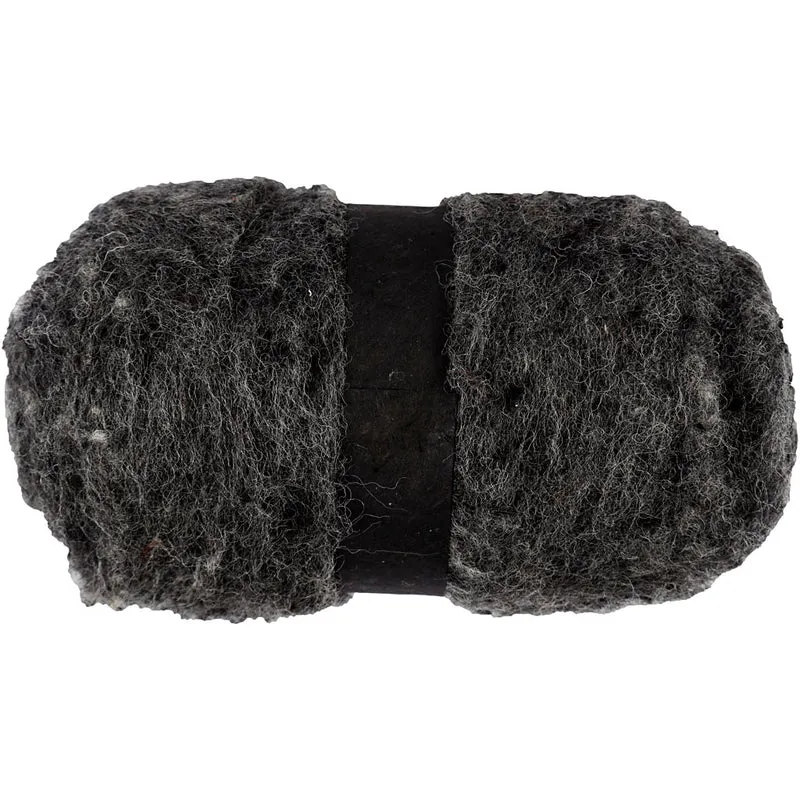 Kardierte Wolle , Naturgrau, 100 g/ 1 Bündl. [HOB-451050]