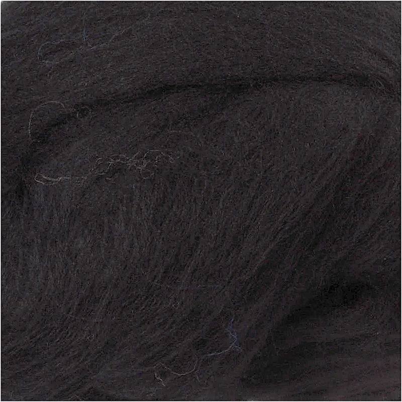 Merinowolle, Dicke 21 my, Schwarz, 100 g/ 1 Pck [HOB-46053]