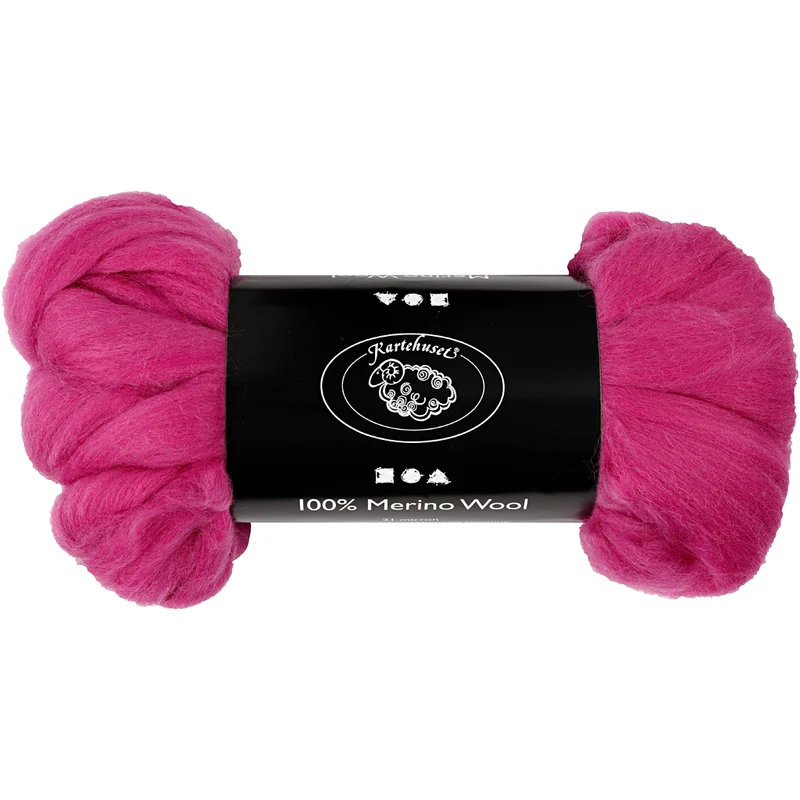Merinowolle, Dicke 21 my, Rotviolett, 100 g/ 1 Pck [HOB-46047]