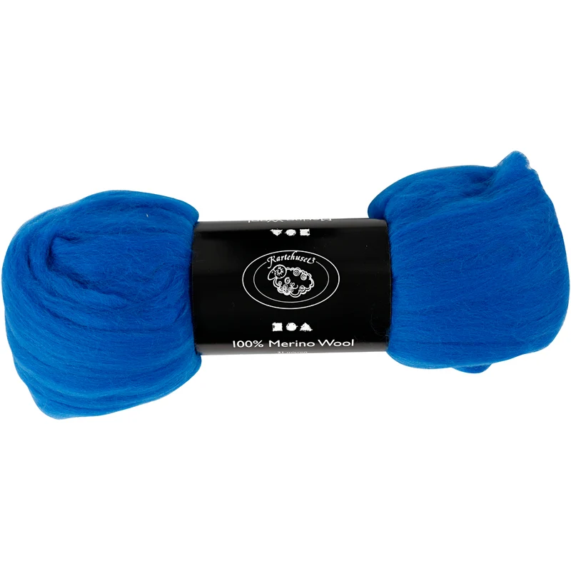 Merinowolle, Dicke 21 my, Kobaltblau, 100 g/ 1 Pck [HOB-46037]