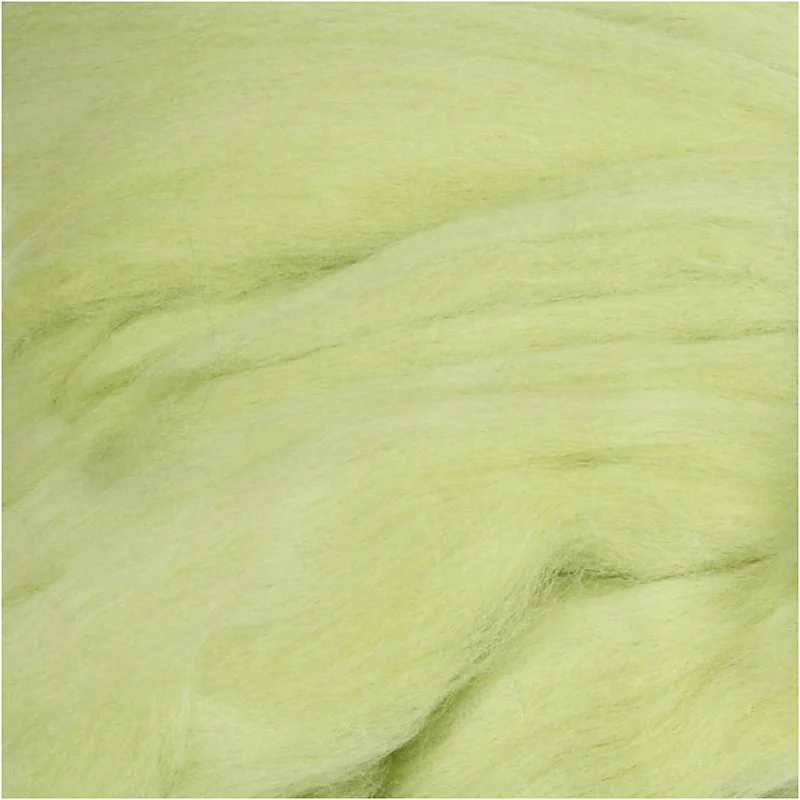 Merinowolle, Dicke 21 my, Lindgrün, 100 g/ 1 Pck [HOB-46031]