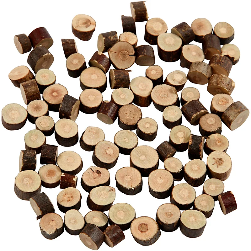 Holzscheiben-Mix, D 7-10 mm, Dicke 4-5 mm, 230 g/ 1 Pck [HOB-502130]