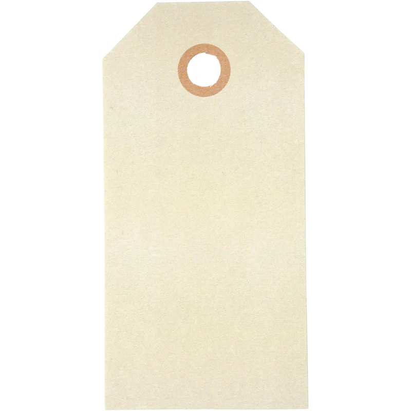 Manila-Anhänger, Größe 5x10 cm, 250 g, Creme, 20 Stk/ 1 Pck [HOB-510050]