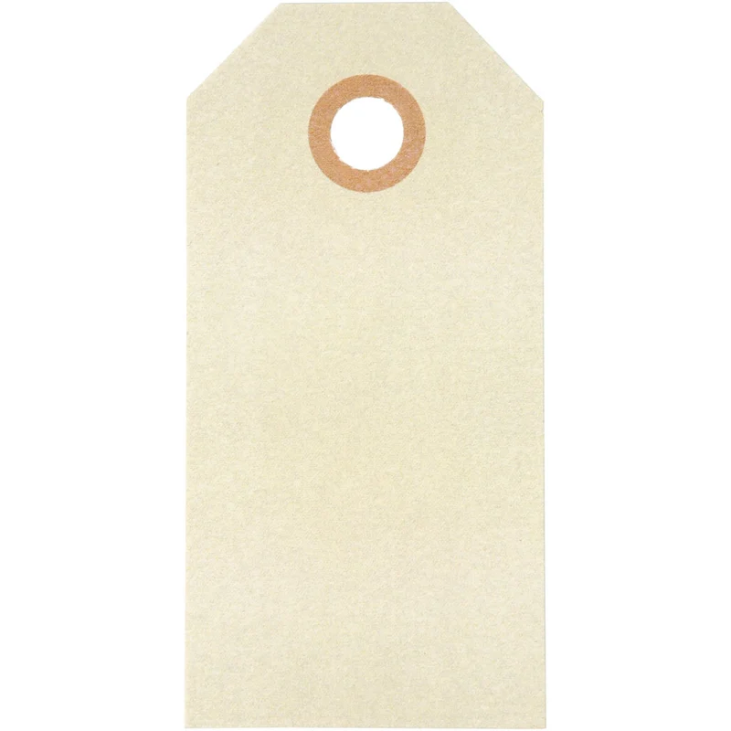 Manila-Anhänger, Größe 4x8 cm, 250 g, Creme, 1000 Stk/ 1 Pck [HOB-510041]